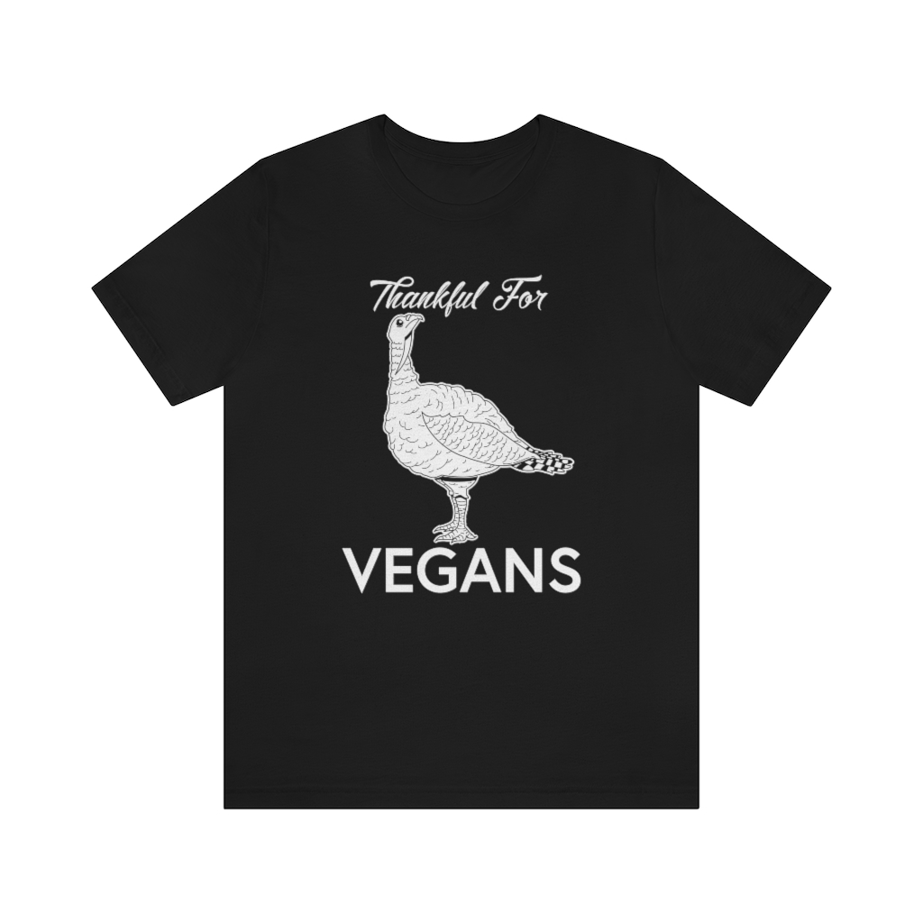 Thankful for Vegans - Unisex Jersey Short Sleeve Tee - Image 9