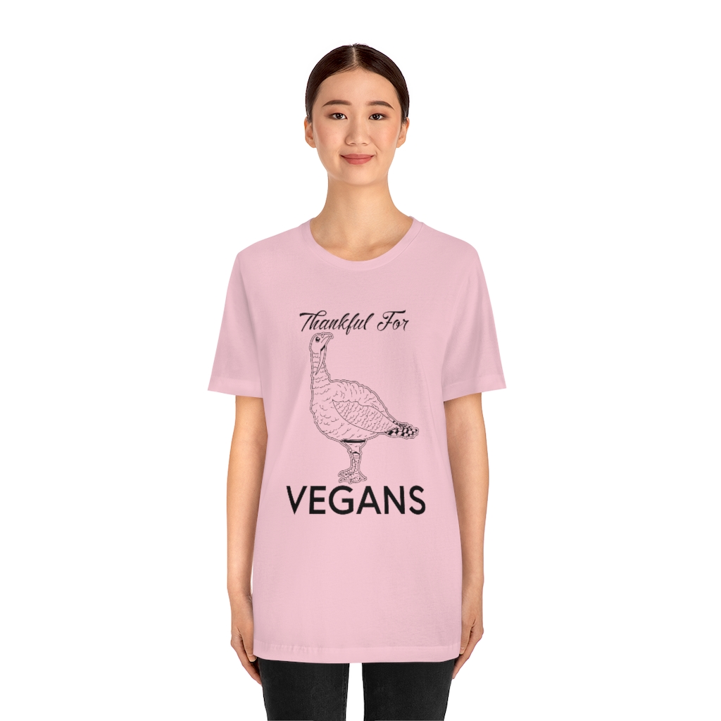 Thankful for Vegans - Unisex Jersey Short Sleeve Tee - Image 27