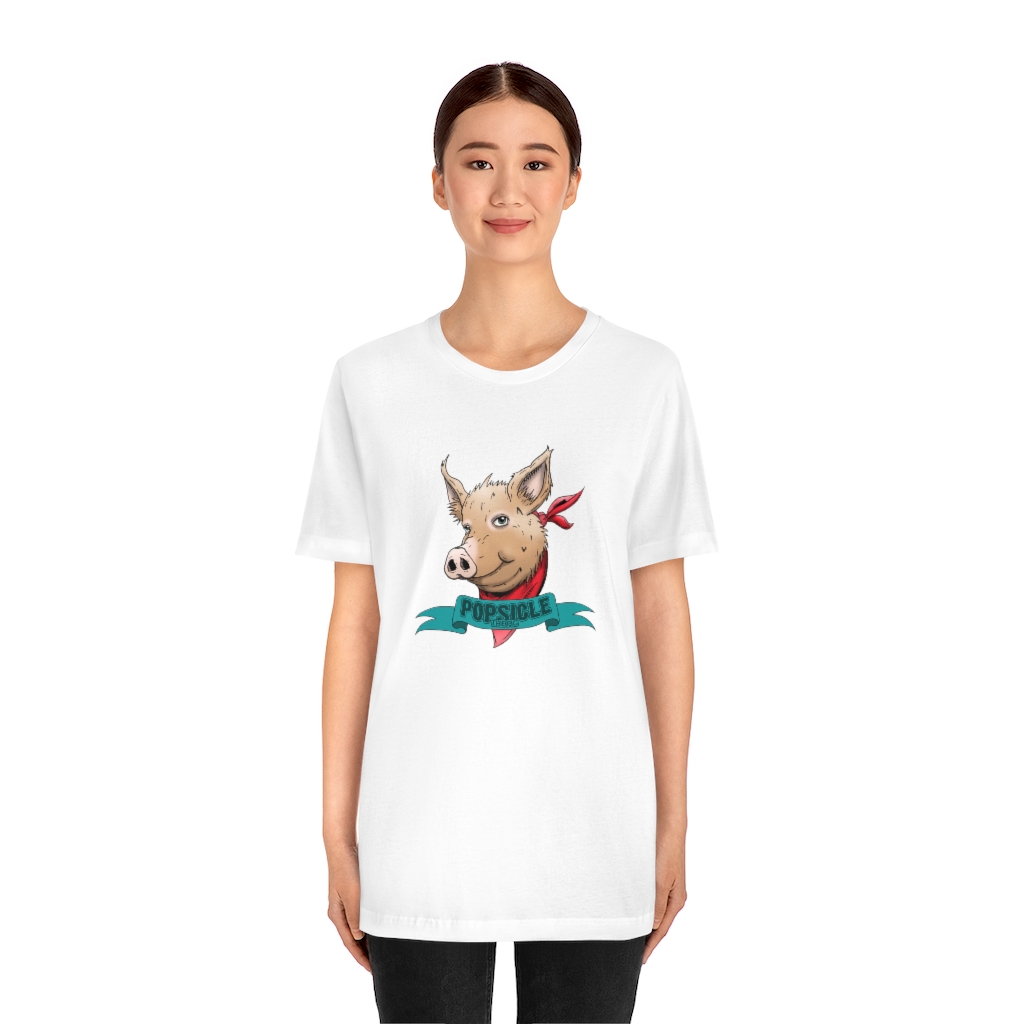 Popsicle the Pig Unisex Jersey Short Sleeve Tee - Image 7