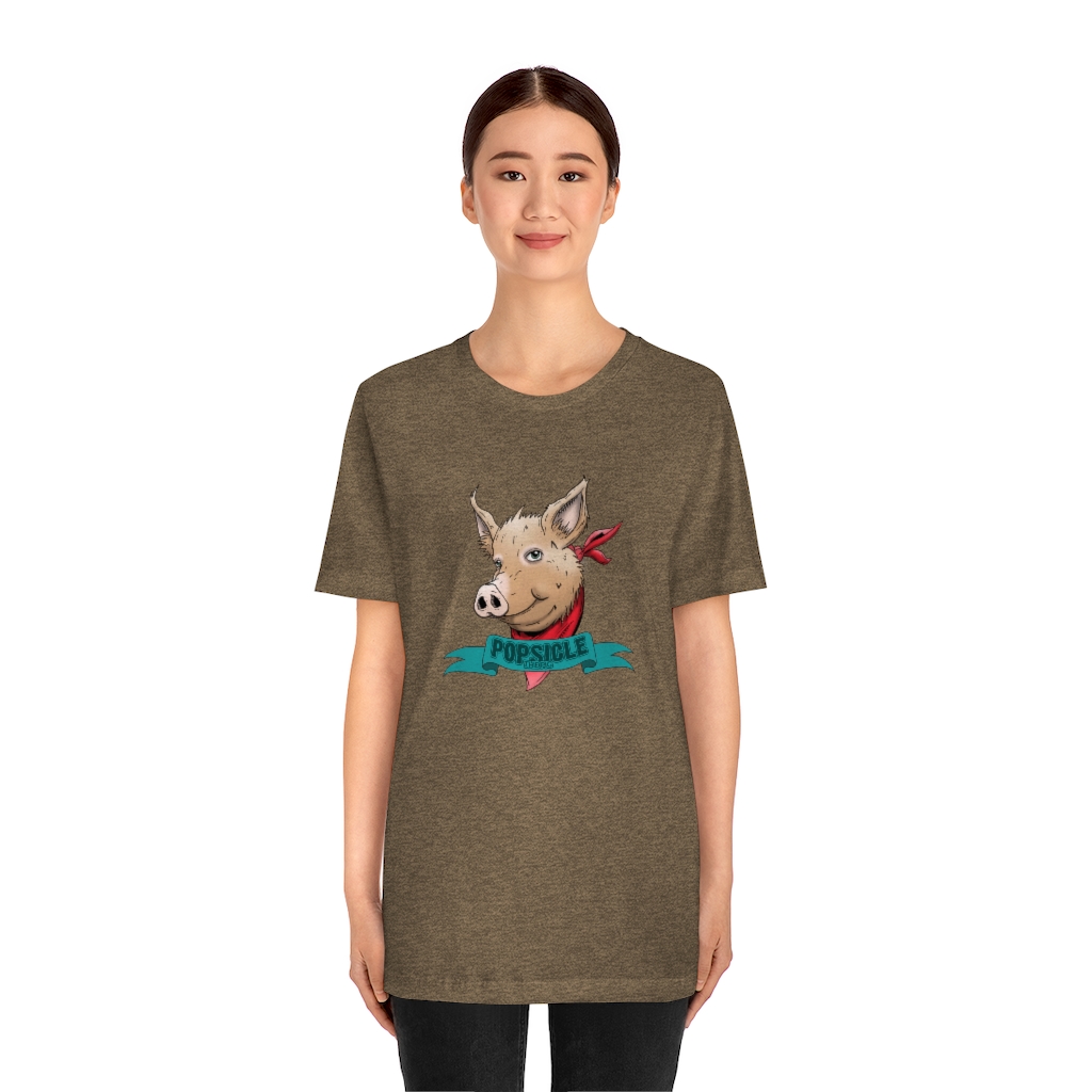 Popsicle the Pig Unisex Jersey Short Sleeve Tee - Image 3