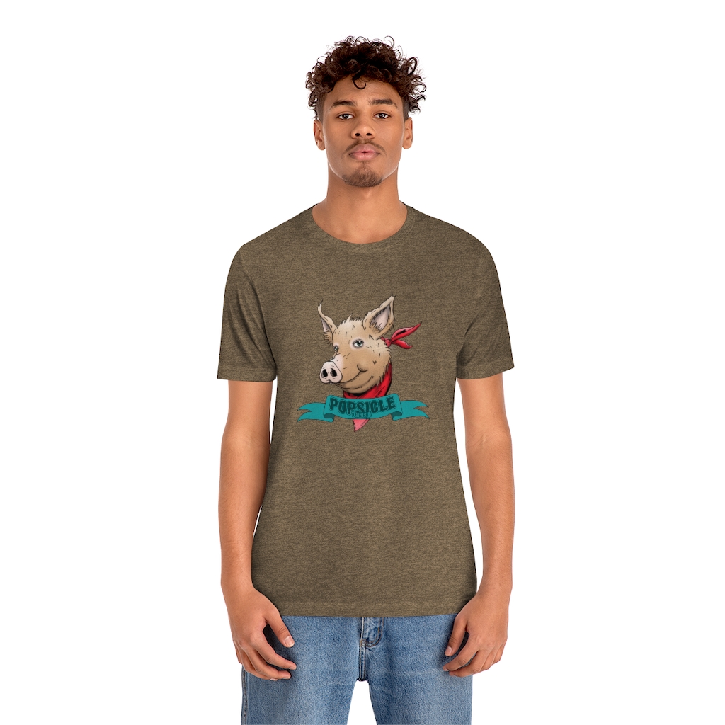 Popsicle the Pig Unisex Jersey Short Sleeve Tee - Image 4