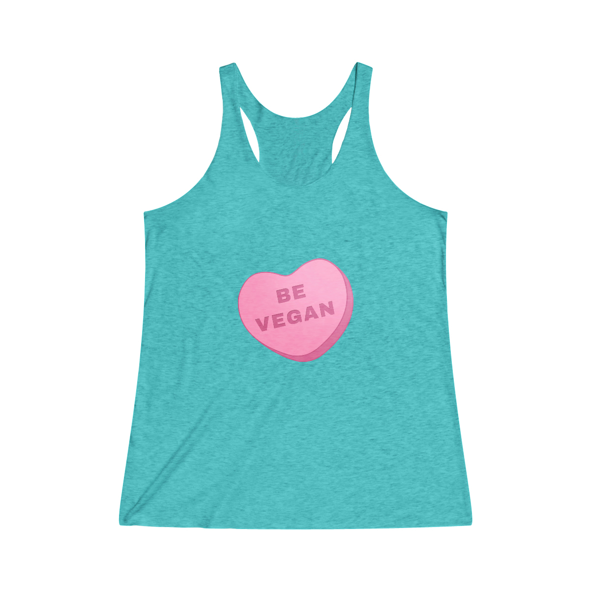Be Vegan - Pig Nose Heart - Women's Tri-Blend Racerback Tank