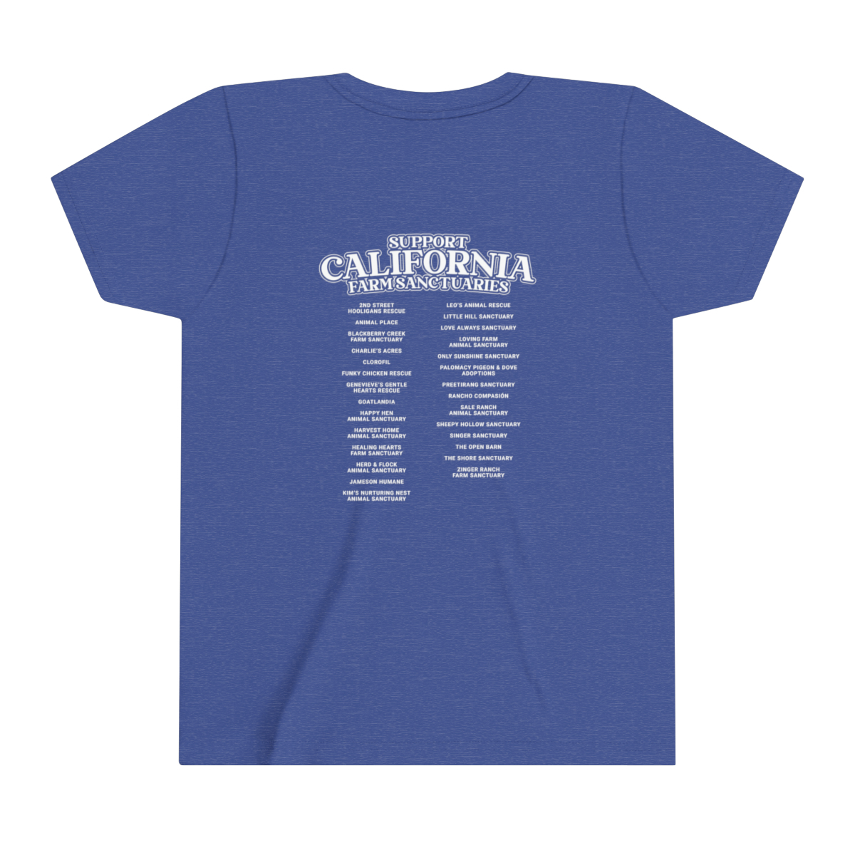 Support California Farm Sanctuaries - Youth Short Sleeve Tee - Image 12
