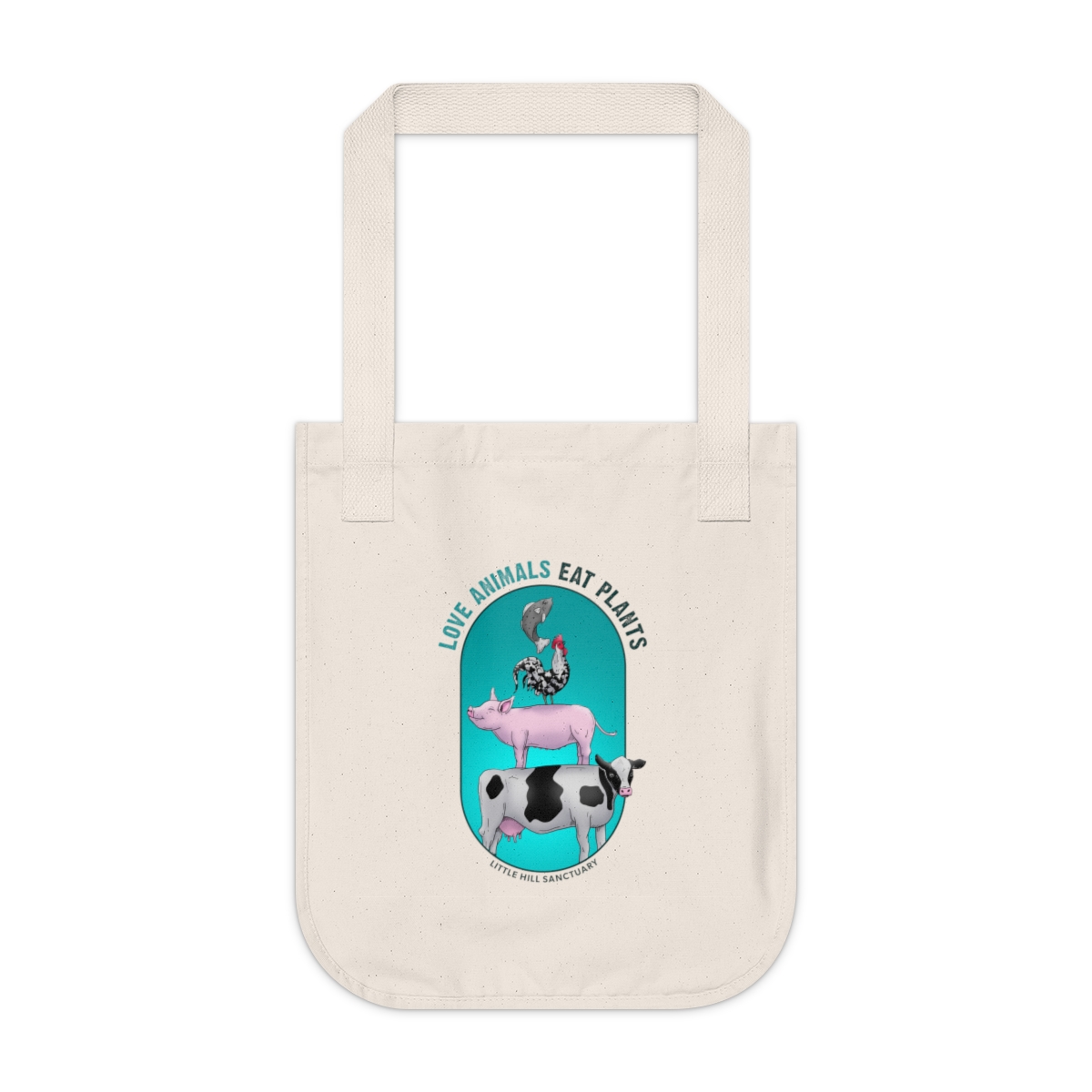 Love Animals Eat Plants - Organic Canvas Tote Bag