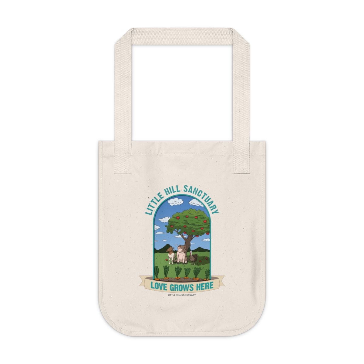 Love Grows Here - Organic Canvas Tote Bag