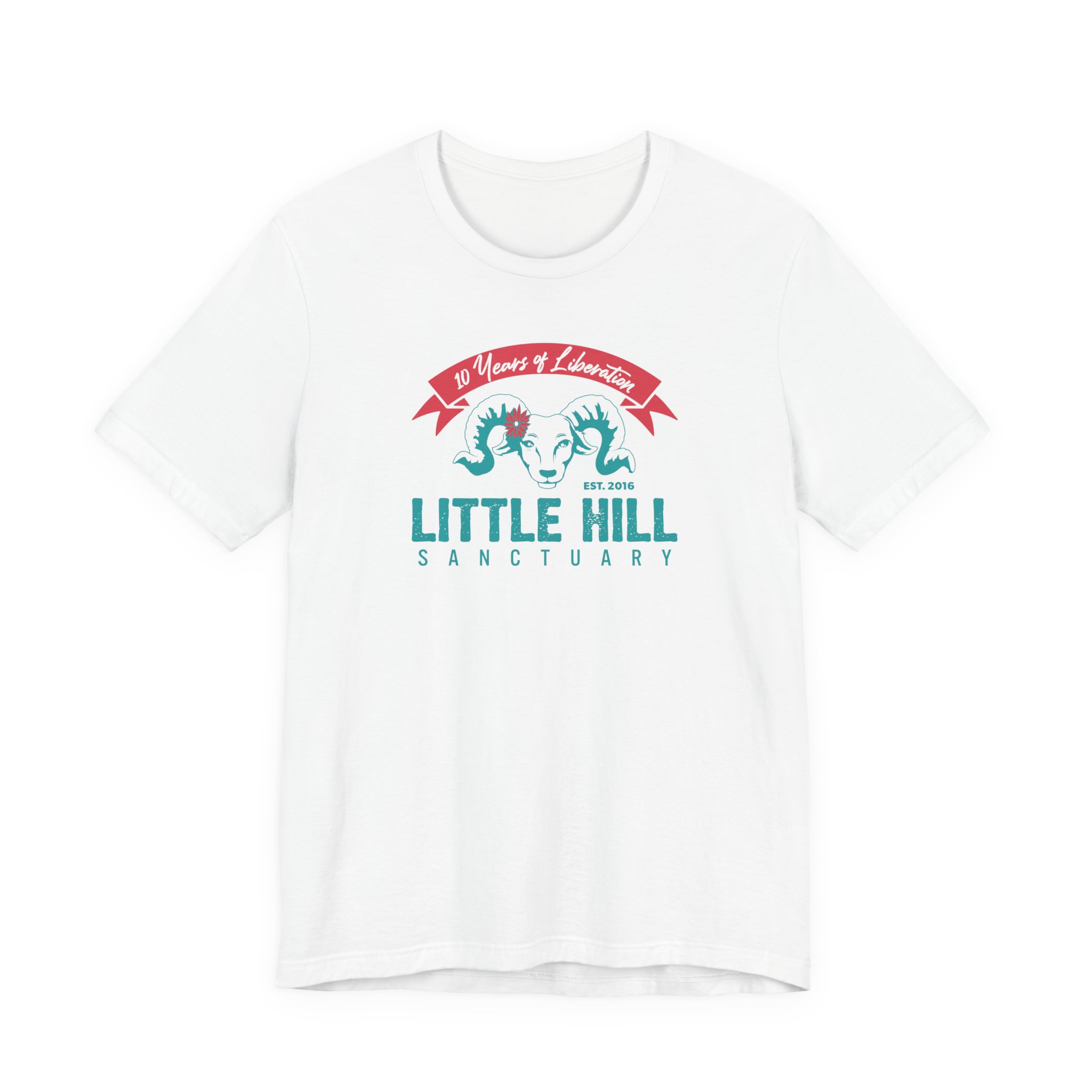 Little Hill Sanctuary Anniversary Logo - Unisex Jersey Short Sleeve Tee - Image 3
