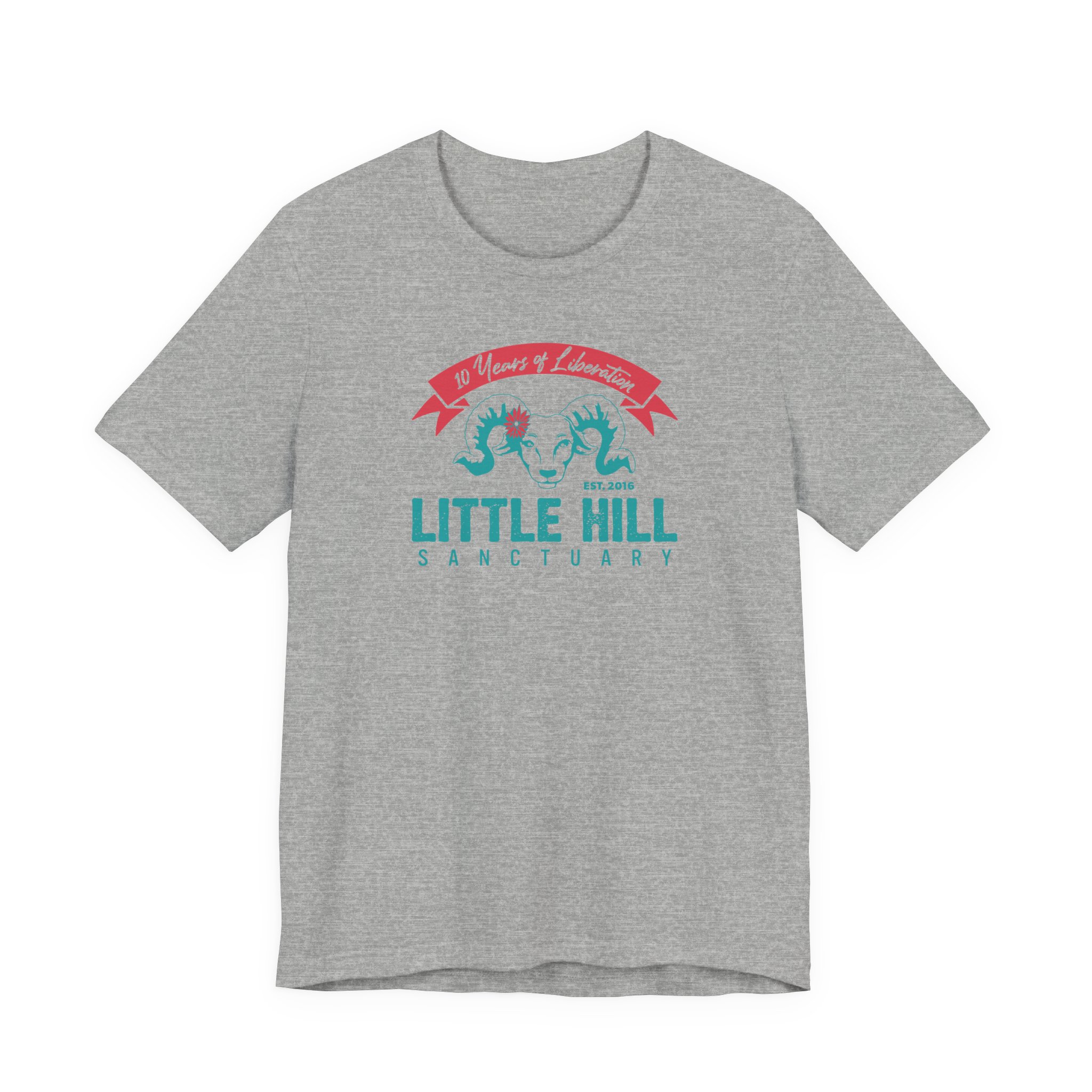Little Hill Sanctuary Anniversary Logo - Unisex Jersey Short Sleeve Tee - Image 9